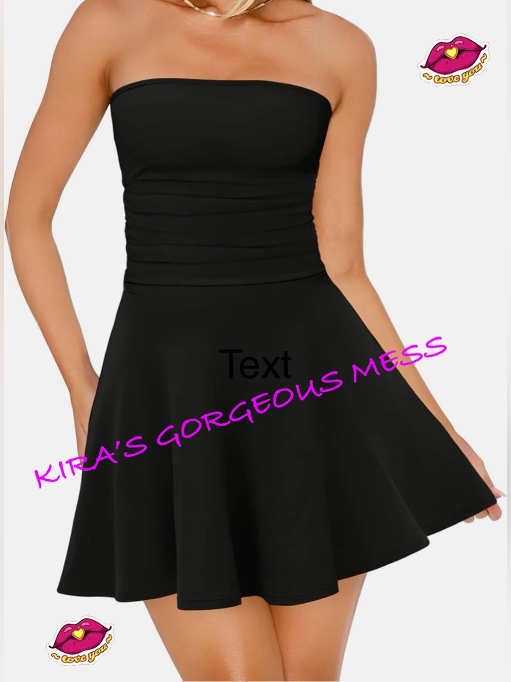 ❤️‍🔥BNWT❤️‍🔥Strapless Black Mini Dress